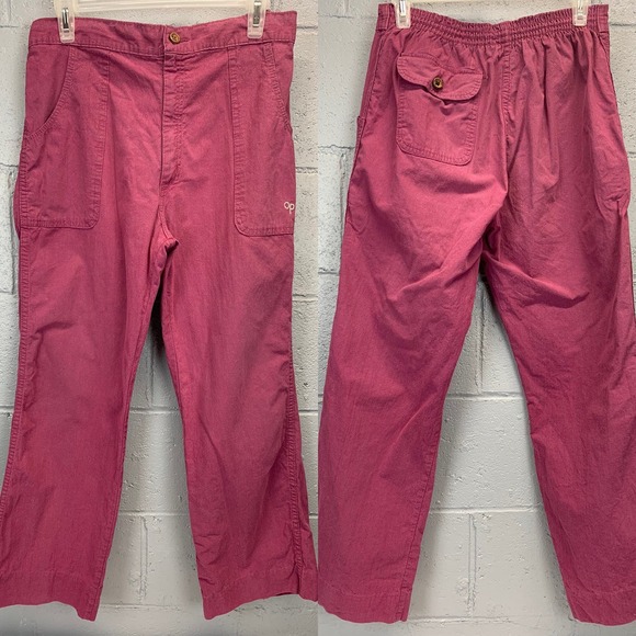 Vtg 70s 80s Ocean Pacific Longriders Board Pants High Waist B14  Med - Picture 2 of 10